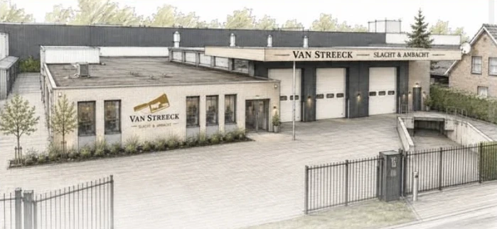Impressie van het nieuwe slachthuis van Van Streeck aan de Piet Mondriaanstraat in Deurne